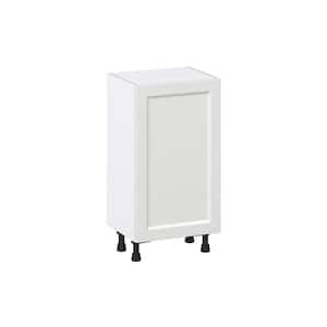 18 in. W x 14 in. D x 34.5 in. H Alton Painted White Shaker Assembled Shallow Base Kitchen Cabinet with a Door