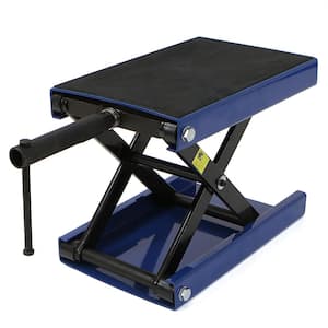 1100 lbs. W Deck Scissor Lift Jack Motorcycle Center Hoist Stand for Bike ATV in Blue