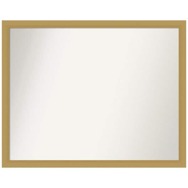 Amanti Art Grace Brushed Gold Narrow 30 in. W x 24 in. H Rectangle Non-Beveled Framed Wall Mirror in Gold