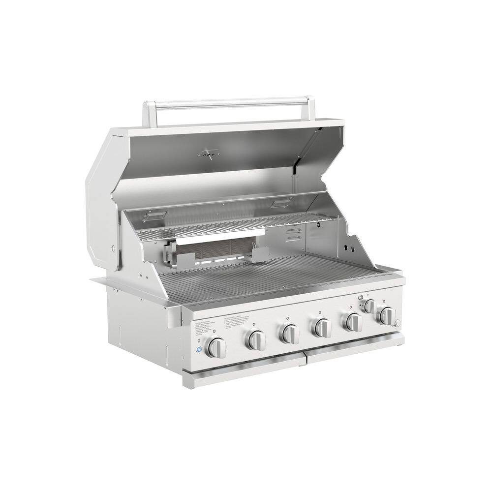 Spire 36-Inch Stainless Steel Built-In 6-Burner Natural Gas Grill