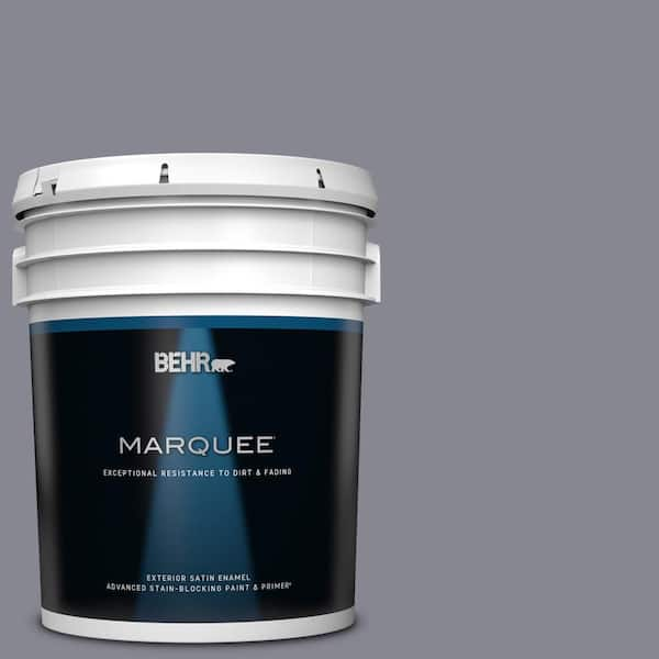 BEHR MARQUEE 5 gal. #PPU16-15 Gray Heather Satin Enamel Exterior Paint & Primer