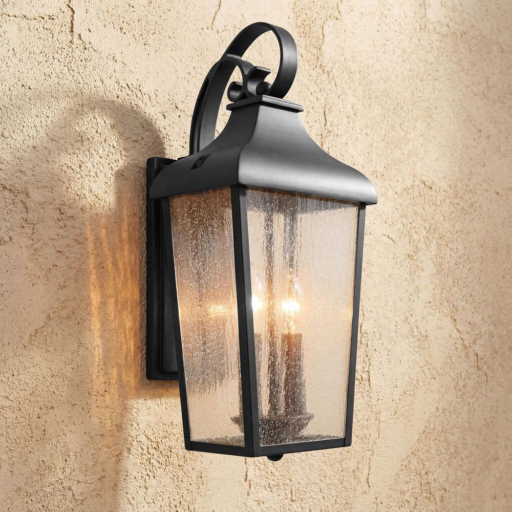 KICHLER forestdale 18.5 in. 2-Light Textured Black Outdoor