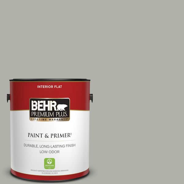 BEHR PREMIUM PLUS 1 gal. #BNC-06 Urban Putty Flat Low Odor Interior Paint & Primer