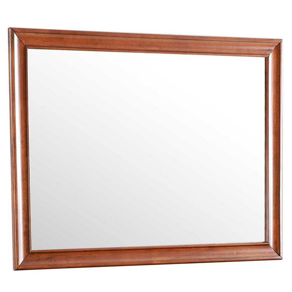 LaVita 45" x 33" Oak Framed Rectangular Dresser Mirror