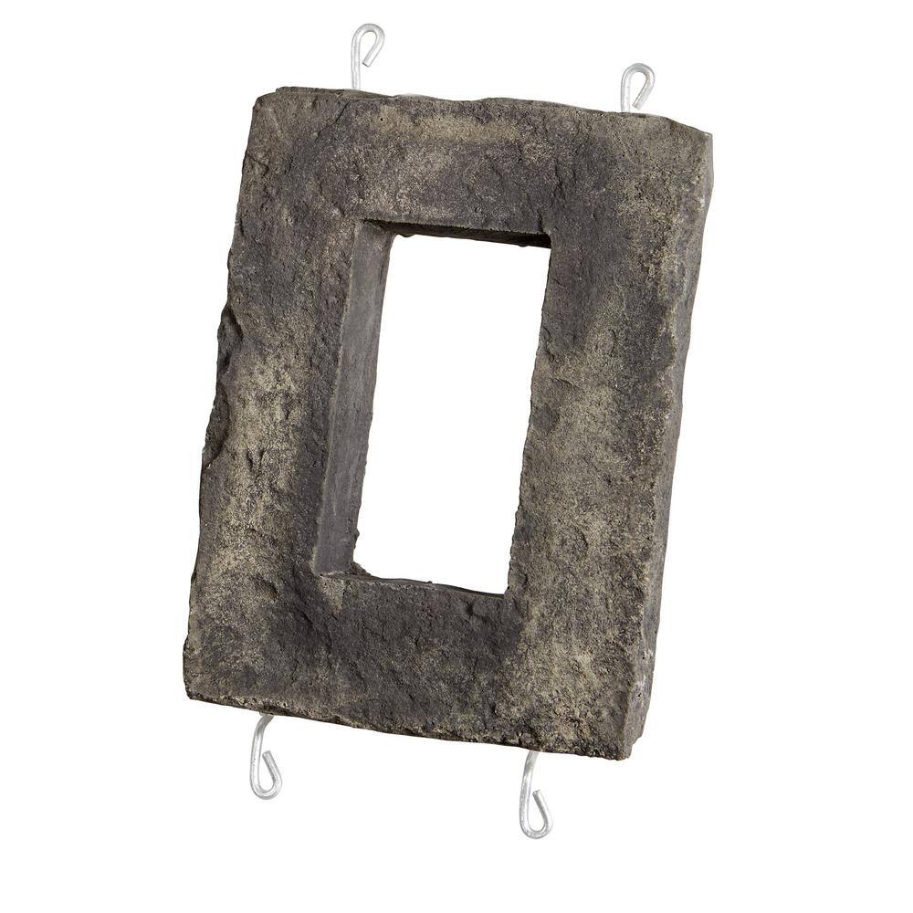 ClipStone 6 in. x 8 in. Black Electrical Outlet Stone CSS.41.012.2