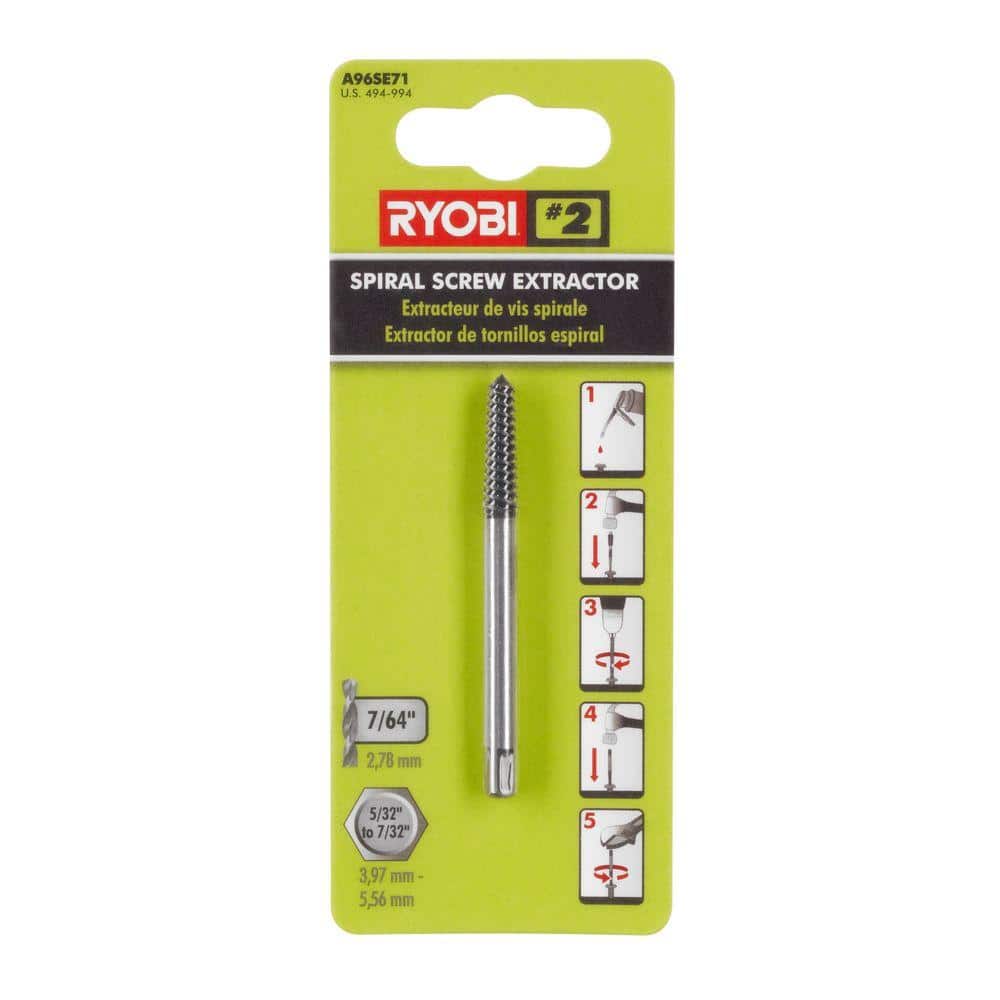 RYOBI No. 2 Spiral Screw Extractor A96SE71 - The Home Depot