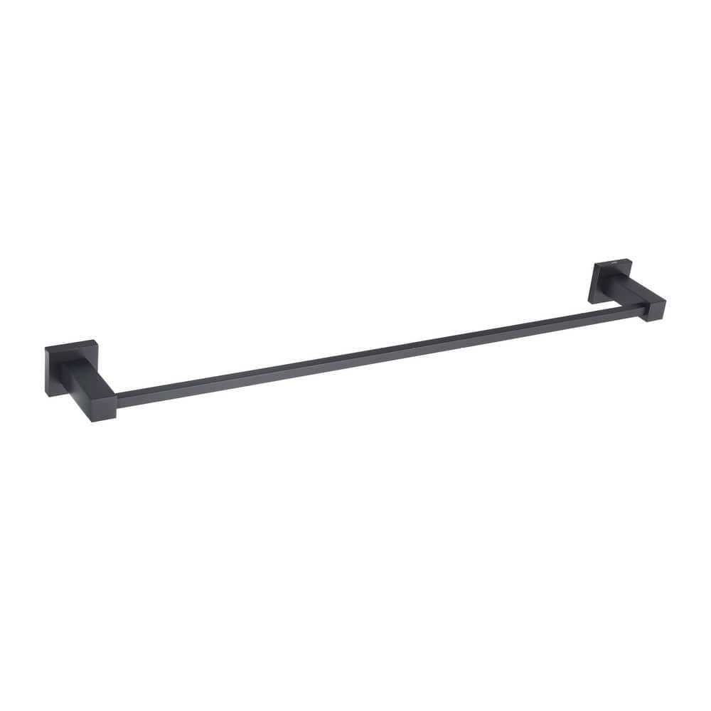 Bathroom Accessories 23.62 in. Wall Mounted Towel Bar in Matte Black price history on PriceWatchPro