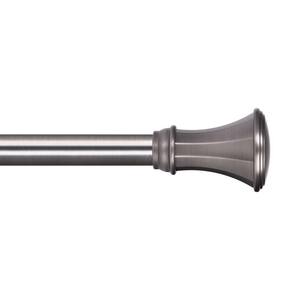 Bronze Decopolitan Cap Single Telescoping Drapery Rod Set 72 to 144 inches