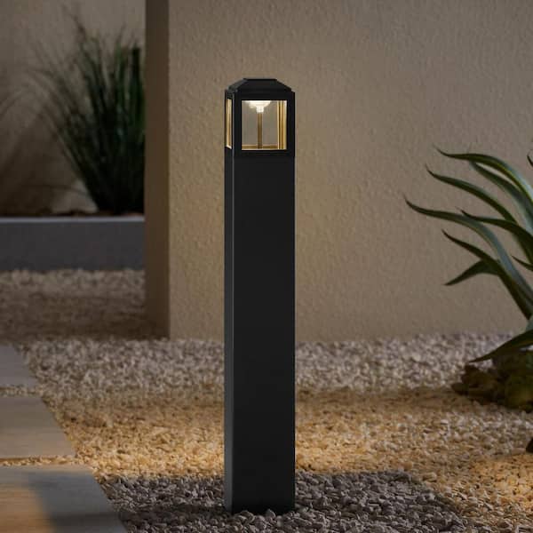 Havenridge 150 Lumen Hardwired 20 in. Low Voltage Matte Black Integrated LED Outdoor Bollard Light