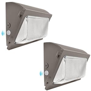 400W Equivalent Integrated LED Brown Dusk to Dawn Wall Pack Light 72W-120W Tunable 16200LM 3CCT IP65 UL DLC 2 Pack