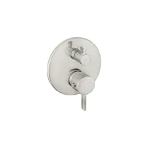 Metris S 2-Handle Thermostatic Valve Trim Kit with Volume Control in Brushed Nickel (Valve Not Included)