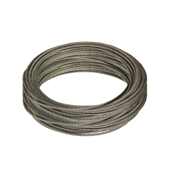 3/32 in. x 50 ft. Galvanized Steel Uncoated Wire Rope