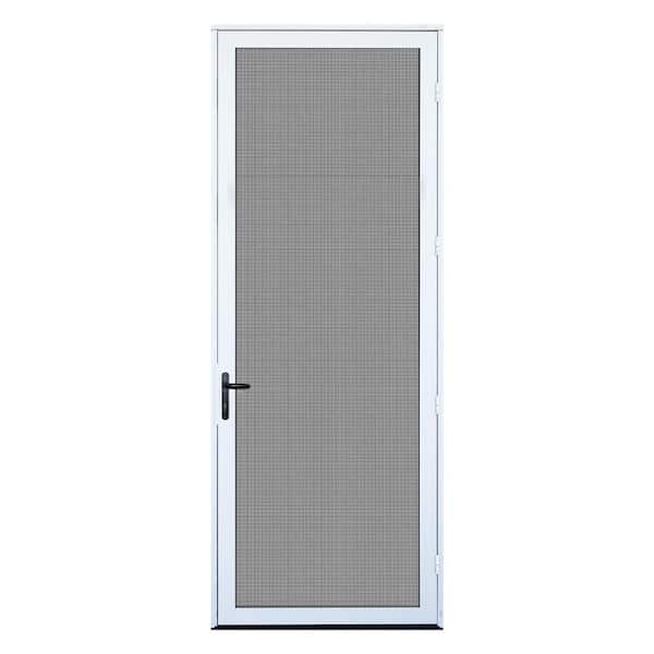Ultimate 2.1 Meshtec 36 in. x 96 in. Left Hand Outswing White Aluminum Security Door with Meshtec Screen