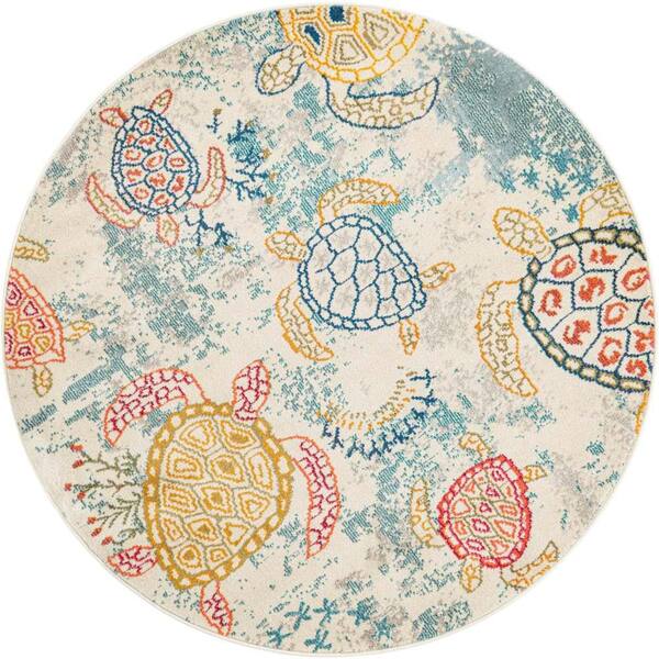 Unique Loom Positano Treasure Beige 5' 3 x 5' 3 Area Rug 3192874 The Home Depot