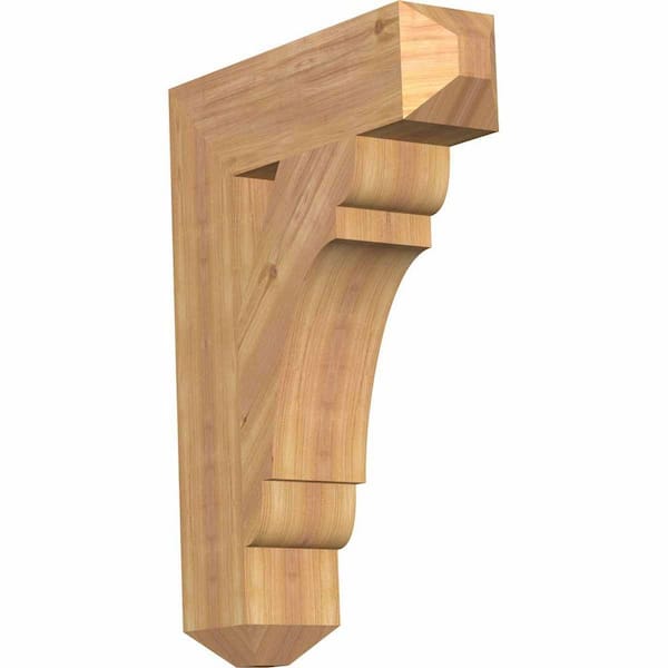 Ekena Millwork 5.5 in. x 30 in. x 22 in. Western Red Cedar Olympic Craftsman Smooth Bracket