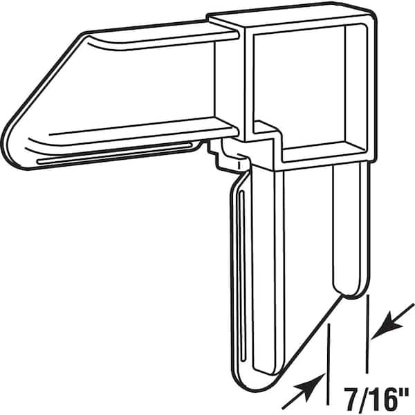 7/16 in. x 1 in. No-Miter Plastic Screen Frame Corner, White (20-Pack)