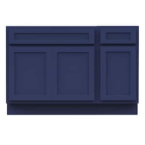 54 in. W x 21 in. D x 32.5 in. H Bath Vanity Cabinet without Top in Blue