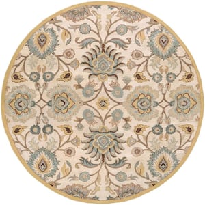 Cambrai Taupe 8 ft. x 8 ft. Round Indoor Area Rug