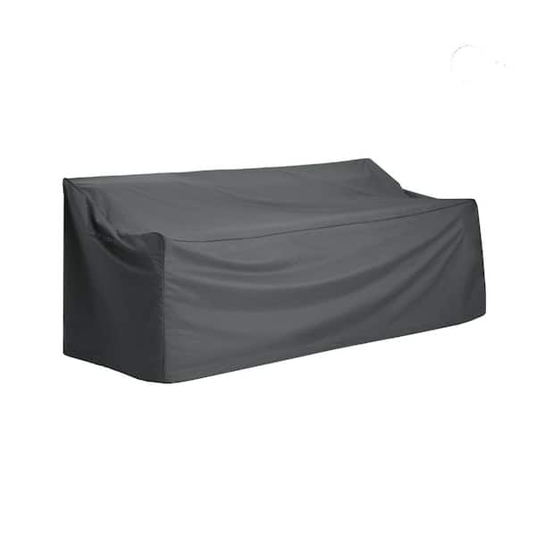 Otryad Large Dark Gray Patio Sofa Cover, 3 Seater Couch Dust Cover Water and UV Resistant-88 in. W x 36 in. D x 35 in. H