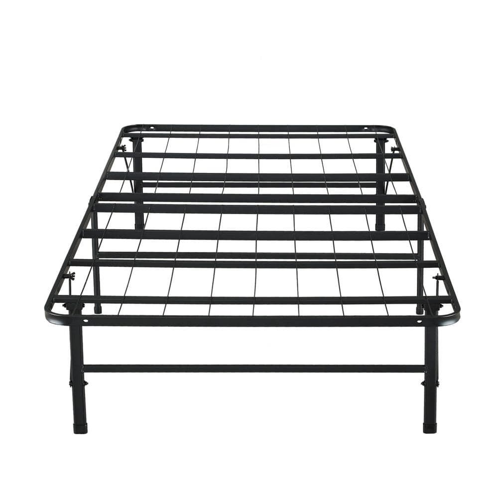 Maykoosh Black Foldable Metal Bed Frame Twin Xl Platform Bed Mattress Foundation Box 