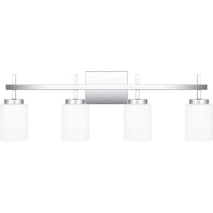 Wilburn 31 in. 4-Light Polished Chrome LED Vanity Light