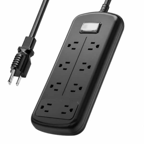 Outdoor Power Strip 8 Outlets IPX6 Weatherproof Surge Protector 10 Ft Extension Cord 1875W Mountable