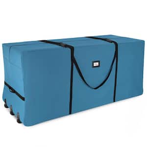 BLUE TRUCK WITH TREE Reusable Tote Bag 19" X 17" X 8" Home For the Holiday's 
