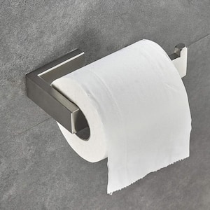 Bath Wall-Mount Toiler Paper Holder Non-Slip Tissue Holder in Brushed Nickel
