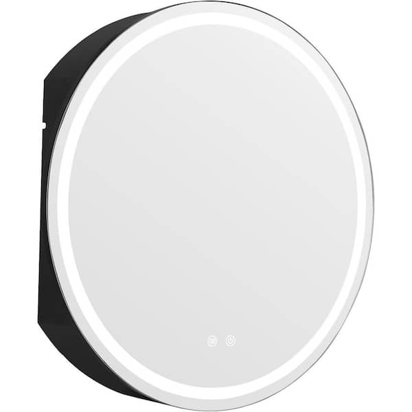 24 in. W x 24 in. H Round LED Medicine Cabinet with Mirror