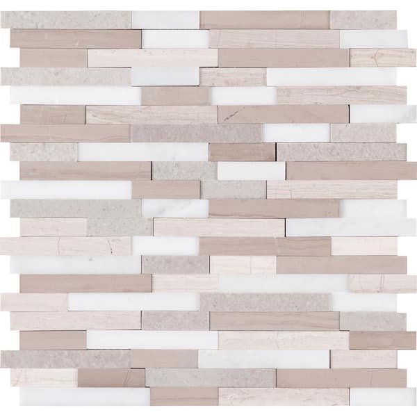 MSI Arctic Storm 3D Peel and Stick 12 in. x 12 in. Honed Marble Floor and Wall Tile (1 sq. ft./Each)
