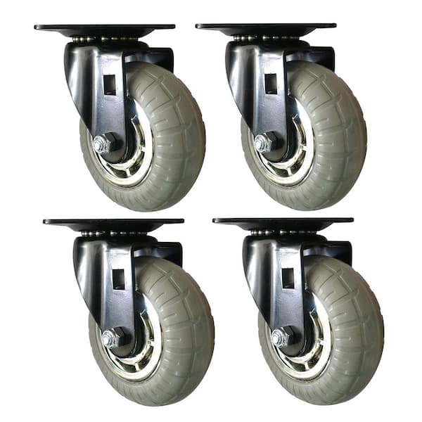 Buy 2 Twin soft wheel caster with 1-1/2 dia Euro style platform