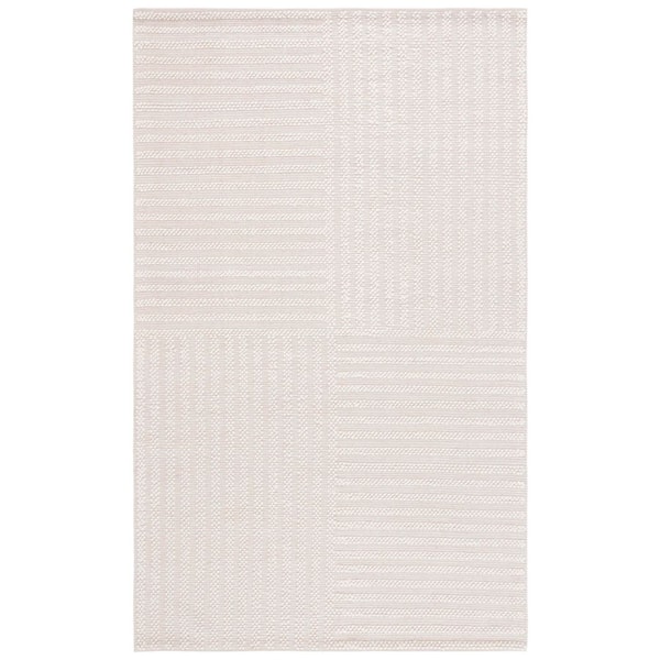 Natura 3 ft. x 5 ft. Ivory Striped Abstract Area Rug