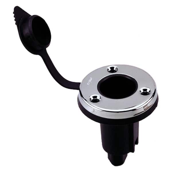 Perko 2-Pin Plug-In Type with Waterproof Snap-On Cover - Stainless Steel Face with Black Polymer Body