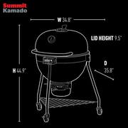 Summit Kamado E6 24 in. Charcoal Grill in Black