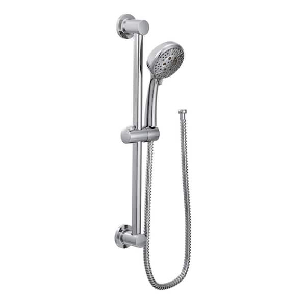 4-Spray 4 in. Eco-Performance Handheld Handshower with Slidebar in Chrome