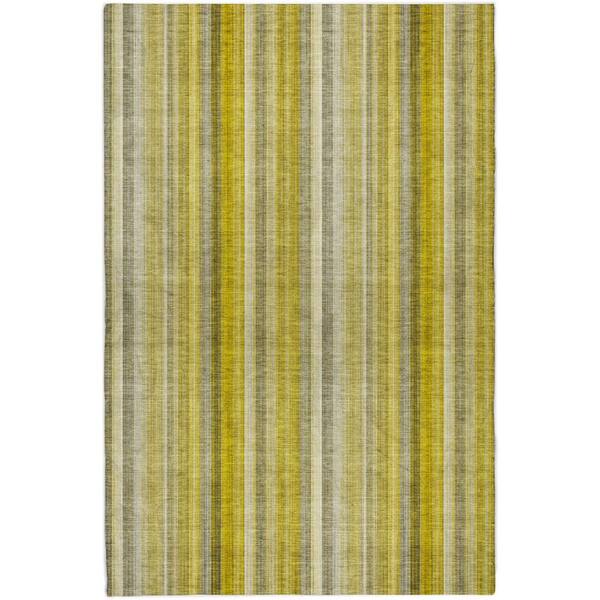 Dream Shag Premium Machine Washable Abstract ADS543 Gold 9 ft. x 12 ft. Area Rug