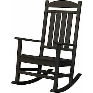 Black All-Weather Pineapple Cay Patio Porch Rocker