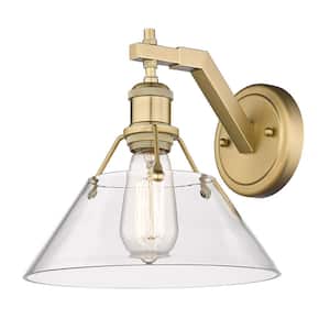 Orwell 1-Light Wall Sconce Gold with Clear Glass
