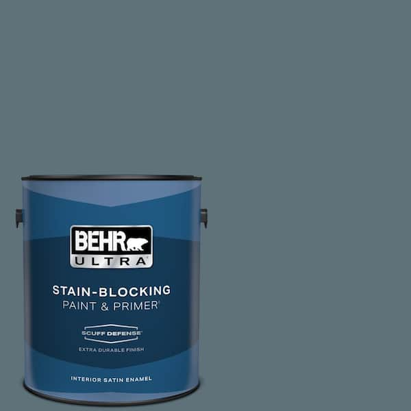 BEHR ULTRA 1 gal. #ECC-64-3 Desert Night Extra Durable Satin Enamel Interior Paint & Primer