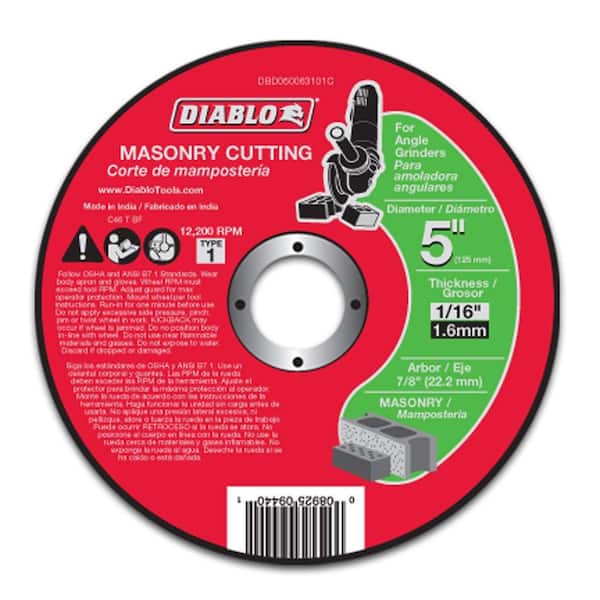 DIABLO 5 in. x 1/16 in. x 7/8 in. Masonry Cutting Disc