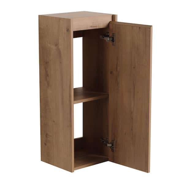 Float Mounting Design 12 in. W x 10 in. D x 29.5 in. H Plywood Bathroom Storage Wall Cabinet in Imitative Oak