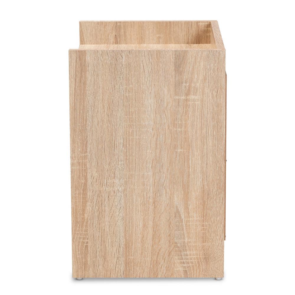 Hale Oak Brown 2-Drawer Modern Nightstand
