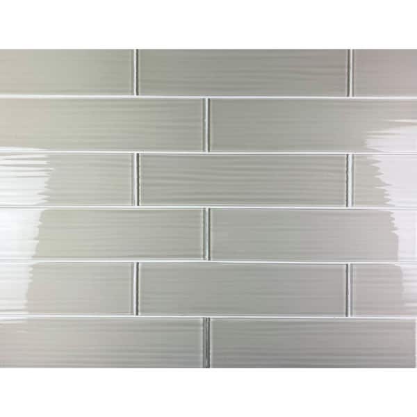 ABOLOS Italian Beige 4 in. x 16 in. x 6 mm. Large Format Glass Subway Tile (8 sq. ft./Case)