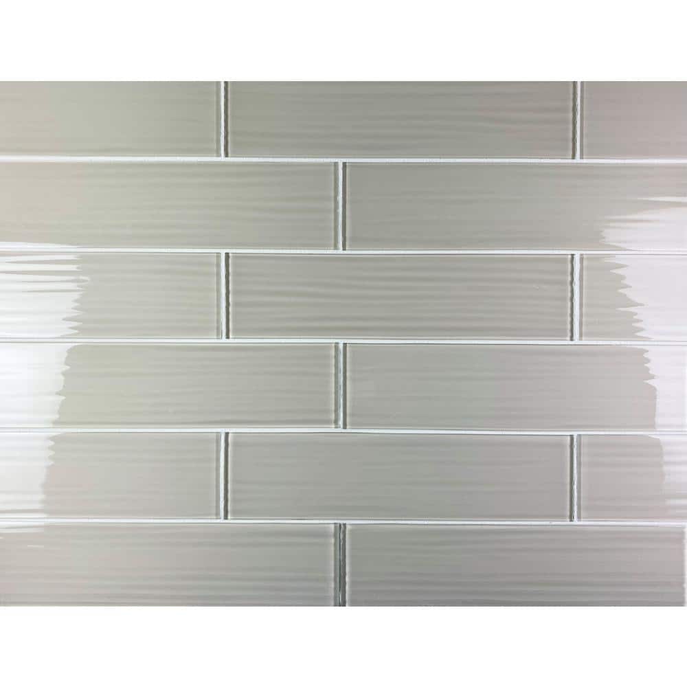 Italian Style Glossy Cream Large Format Subway 3 in. x 3 in. Textured Glass Wall Tile Sample price history on PriceWatchPro