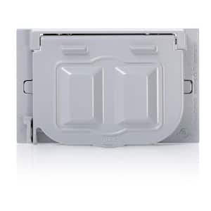 1-Gang Weather-Proof Cover with Metal Flat Lid, Gray