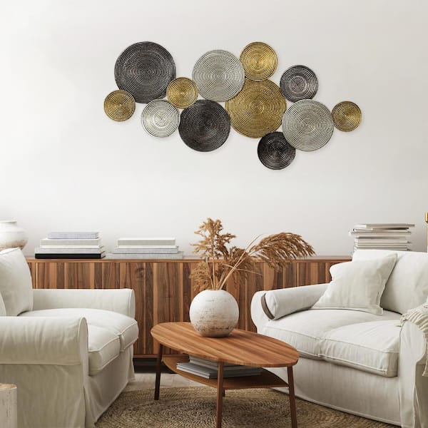 Stratton Home Decor Multi Circles Metal Wall Decor SHD0067 - The Home Depot