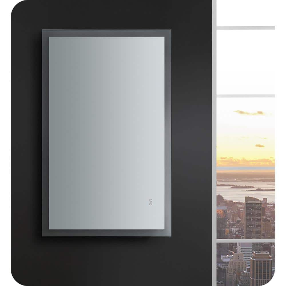 Sleek 48"x30" Frameless Rectangular Vanity Mirror with LED & Fog-Free Technology