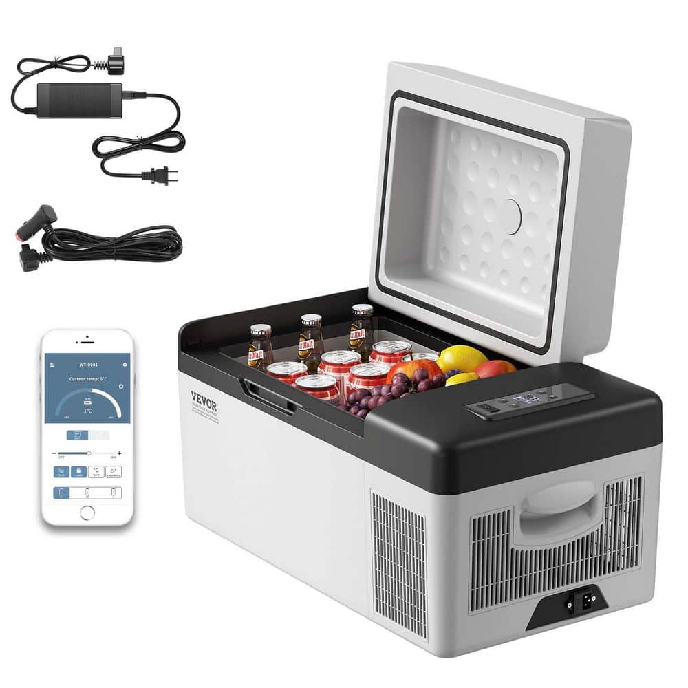 0.7 cu. ft. Mini Fridge in Grey 30-Can without Fridge and Application Control Car Fridge for Travel Camping and Home price history on PriceWatchPro