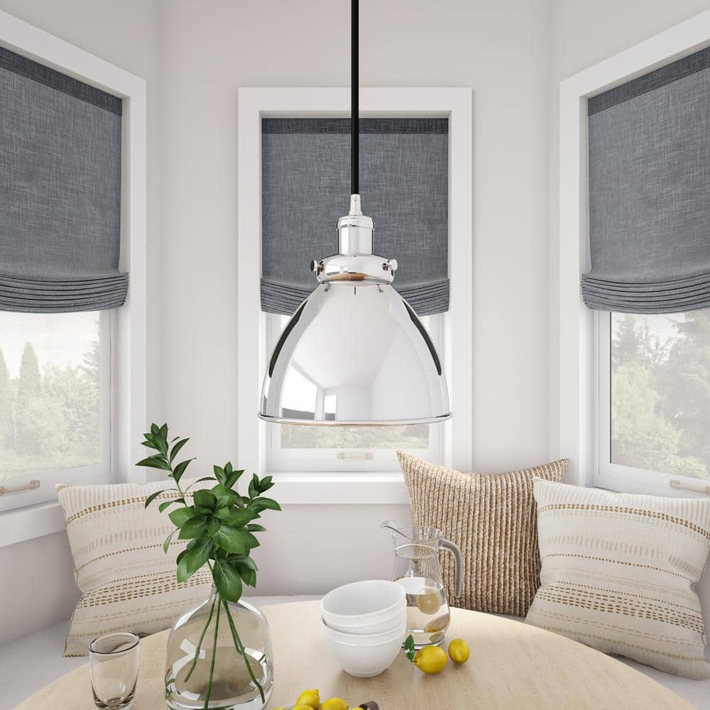 Madison 8" Industrial Bowl Pendant in Polished Nickel