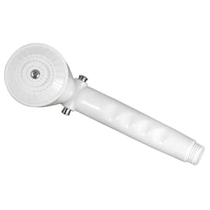 Single-Function Handheld Shower Kit with 60 in. Vinyl Hose and Trickle Shut-Off - White